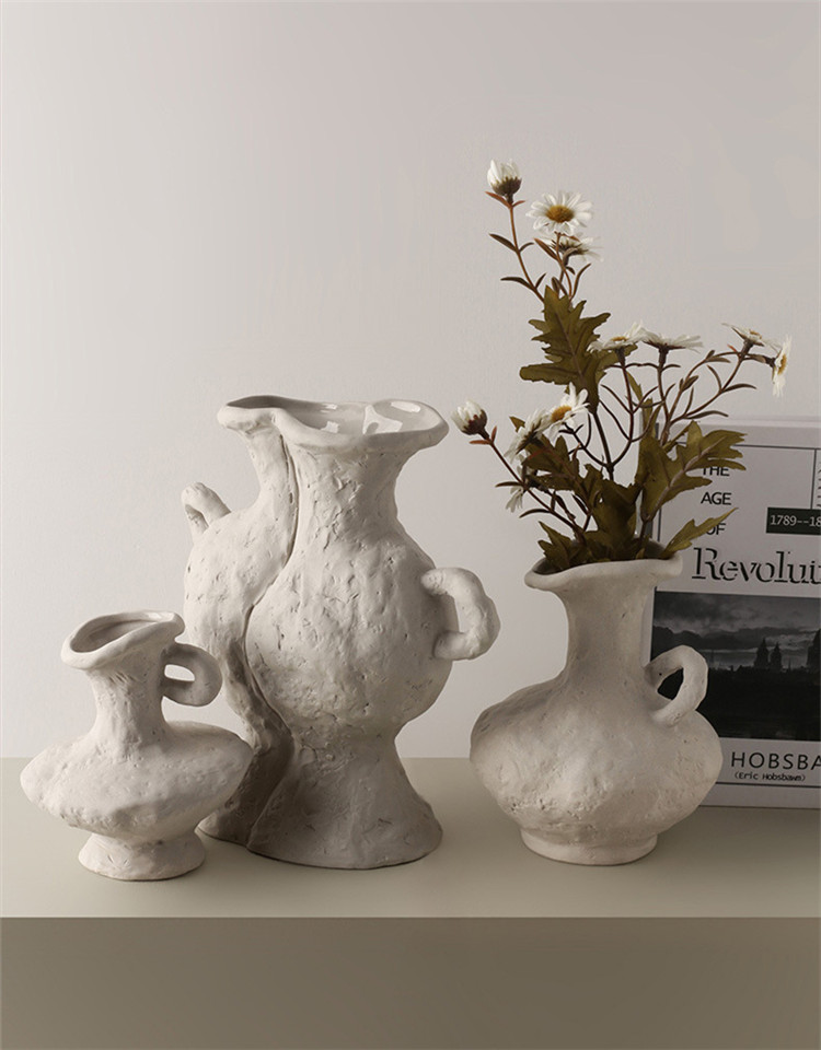 人気商品 シンプル セラミック 花瓶 自宅 レトロ 装飾 ドライフラワー 花瓶 大人気 手作り