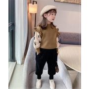 韓国ファッション 秋冬 新品 気質 子供 ガールズ 裏起毛 厚手 コーデュロイ カジュアルパンツ