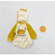 2022春夏新作★子供服★ベビー服 ★キッズ服★アパレル★赤ちゃん服★長袖 帽子付け ロンパース★トップス