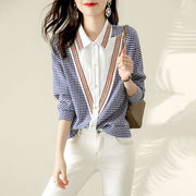 ファッション秋の新しい気質カジュアルでゆるい韓国版女性上着女性シャツ
