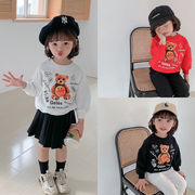 韓国子供服子供服春モデル新品男女童春装熊プリント長袖ガード