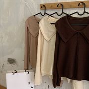 【Women】韓国風レディース服　春秋　全3色　優しい　きれいめ　セーター　ニット　
