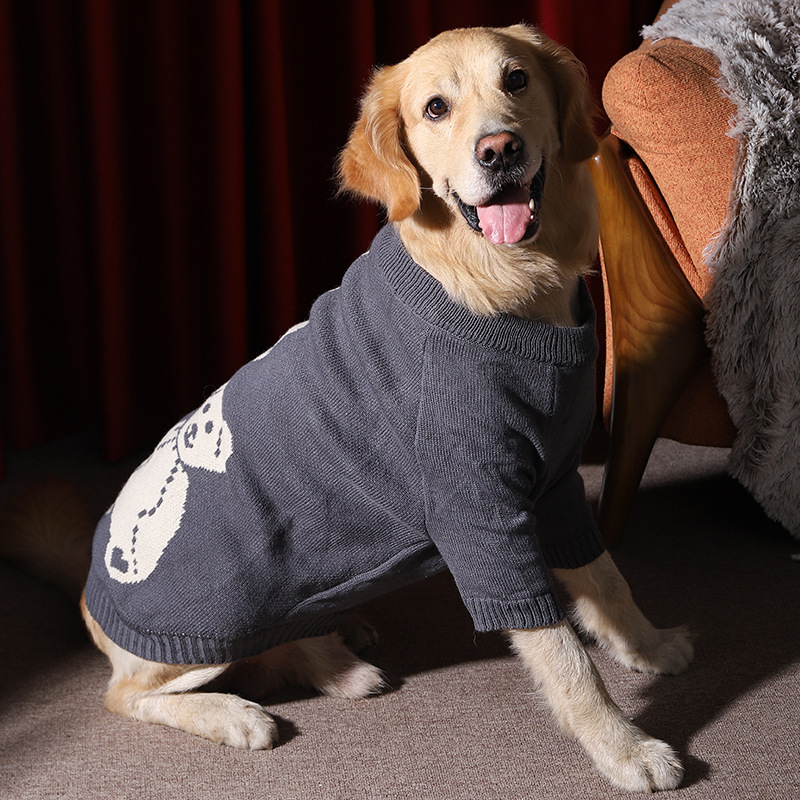 犬の服の冬サモエド大型犬のサイドシェパードラブラドールは大型犬のセーターを厚くしました