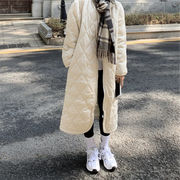 韓国風　横　松　何でも似合う　中長スタイル　コットンコート　女　秋冬　年　新しいデザイン
