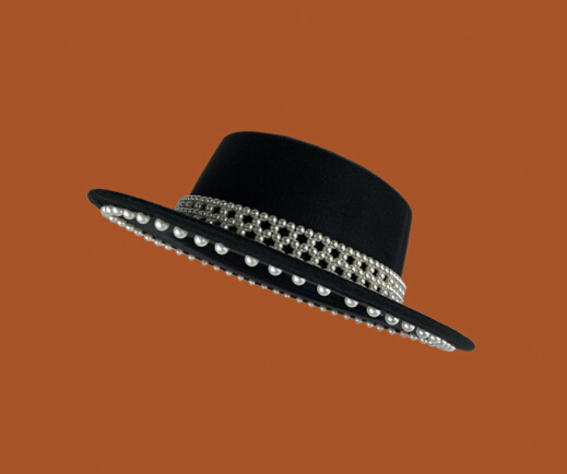 高級品質　帽子　キャップ　ハット　フォーマル　ヴィンテージ　上品　パール　フレンチ風