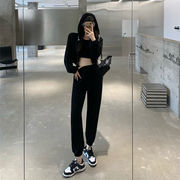 断言される 韓国ファッション コート ベアトップ ロングパンツ カジュアルパンツ 短いスタイル セット