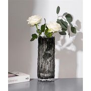 韓国大人気 デザイン 花瓶 ガラス クリア フラワーアレンジメント バラ 花 リビングルーム 装飾