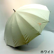【晴雨兼用】【長傘】UVカット率99％！16本骨無地花柄刺繍晴雨兼用ジャンプ傘