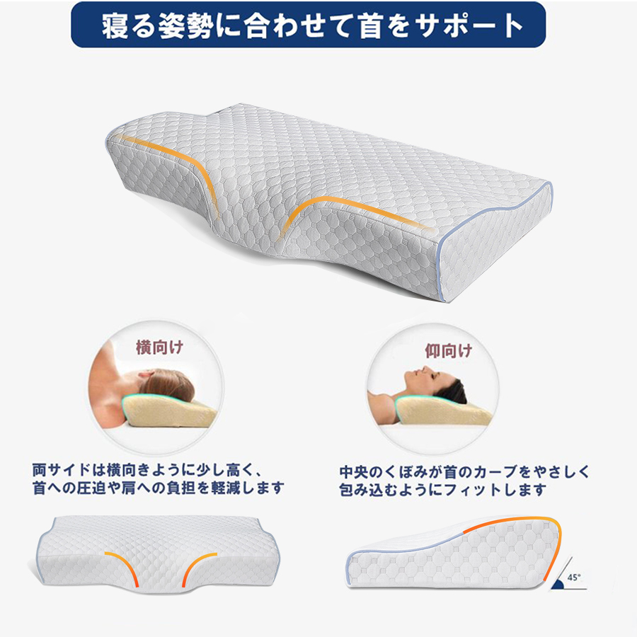 首と肩の負担を軽減する低反発枕セット ビートップス限定 メルティ