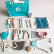 子供のおもちゃ　ロールプレイ　歯医者  ゲーム　ままごと　ゲーム　木製　シミュレーション　医療バッグ　