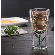 小さい新鮮な シンプル クリエイティブ ガラス ローズ コーヒーカップ ワインカップ