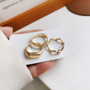 リング　アクセサリー　指輪　プレゼント　韓国ファッション　レディース　3点セット　金属
