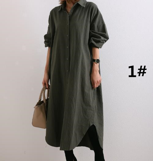 シャツワンピース 2025年新作 ロングシャツ ワンピース シャツ