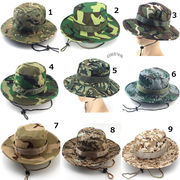 UVカット 帽子 迷彩 カモハット つば広 日焼け防止 折りたたみ 紐付き 大きいサイズ 通気 全15色