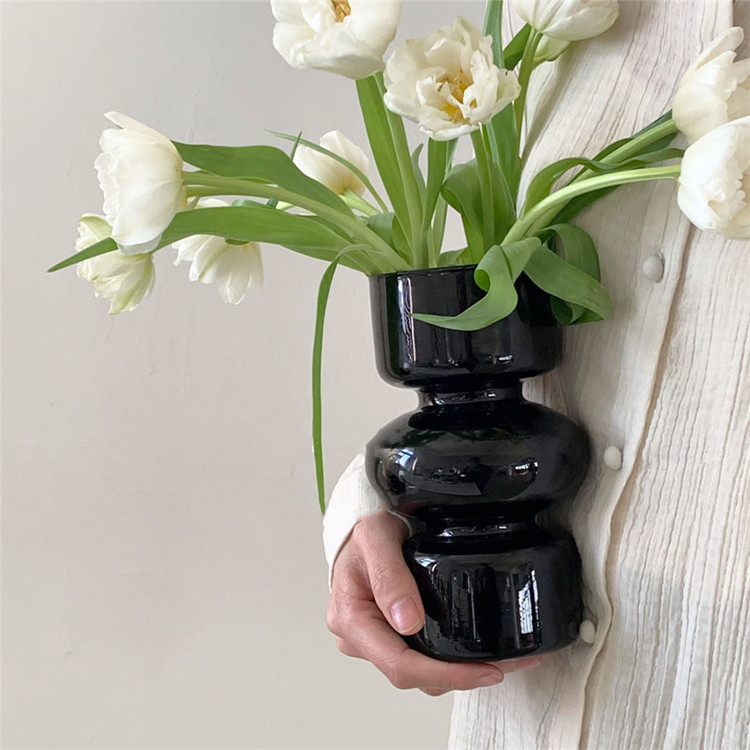 大人気 ガラス 花瓶 自宅 装飾 シンプル レトロ ライトラグジュアリー カジュアル