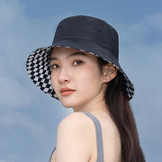 帽子　バケットハット　チェック柄　紫外線対策　uvカット　ファッション