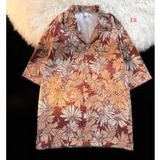 ハワイ 2022  花柄 ビーチ ゆったり リゾート夏新作 人気   半袖 メンズ シャツ ハワイシャツ 男女兼用 6色