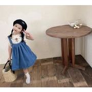 【2022年夏新作】韓国風子供服　ベスト　吊りスカート　刺繍　ファション　人気商品　90#-140#