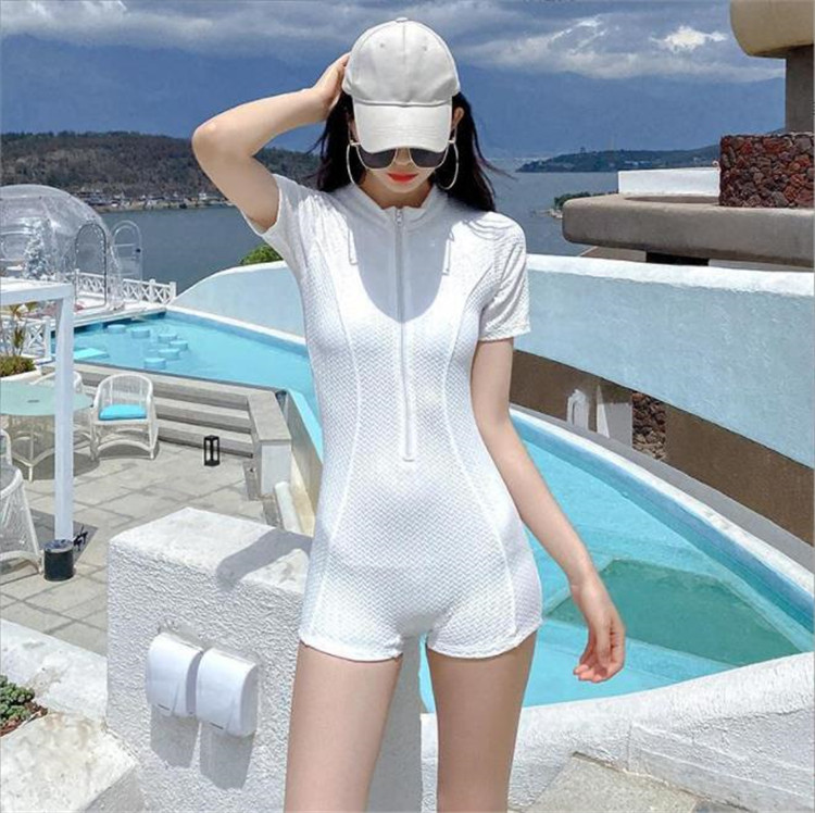 女の子ファッション 守的 気質 温泉 水着 2022年新しい コンビネゾンスポーツ 水着 スリム カバーミート