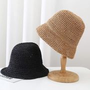 漁師帽 麦わら帽子 折りたたみ UV カット FREE SIZE  紫外線対策 日焼け止め帽子  持ち運び便利