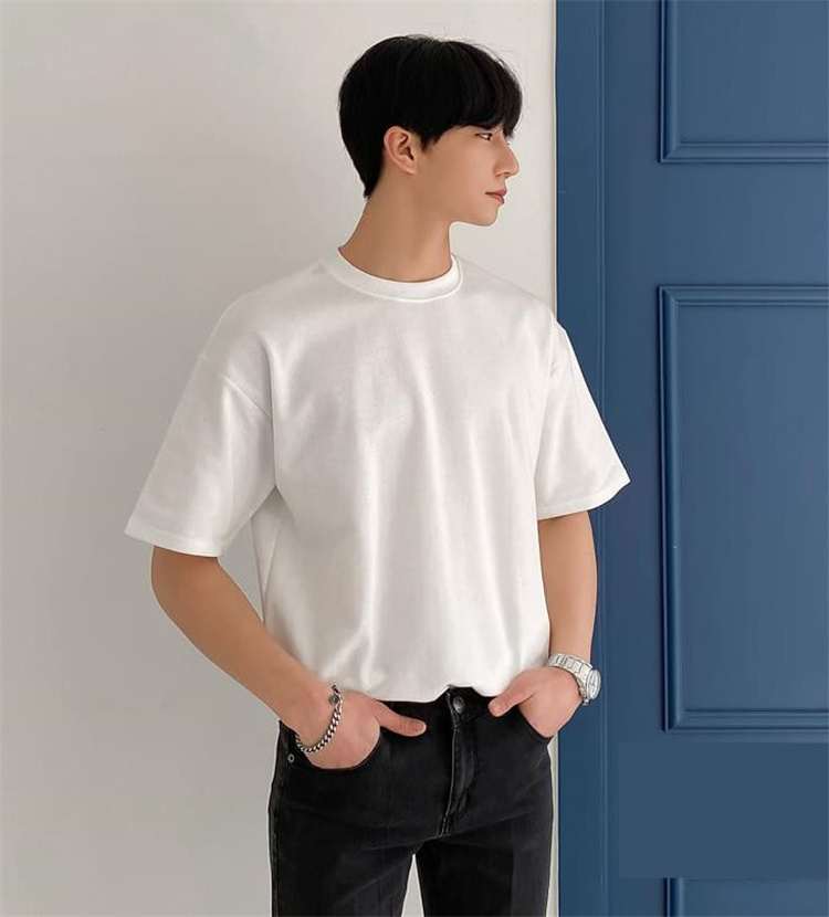 人気のあるデザイン 韓国ファッション トップス コットン 薄い Tシャツ 半袖 カジュアル ゆったりする