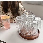 ガラス ウォーターカップ セット 小さい新鮮な 透明な カップ 家庭用 シンプル