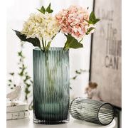 今年売れてます 花器 家 装飾 花瓶の配置 家具 柱 ガラス 花瓶 縦型 ストライプ シンプル リビングルーム