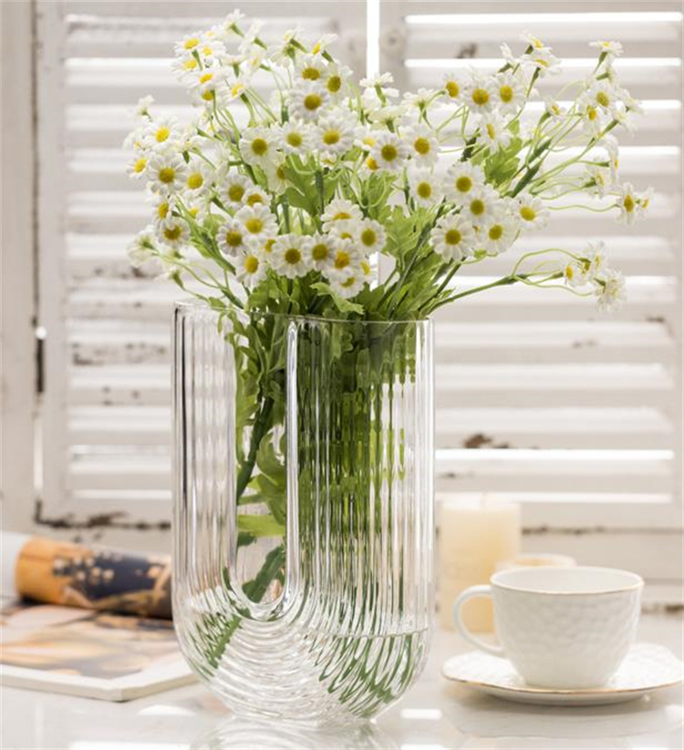 2022AW新品早割  U字型 ダイニングテーブル 装飾 育水 花瓶の配置 ガラス 花瓶 シンプル 家 居間