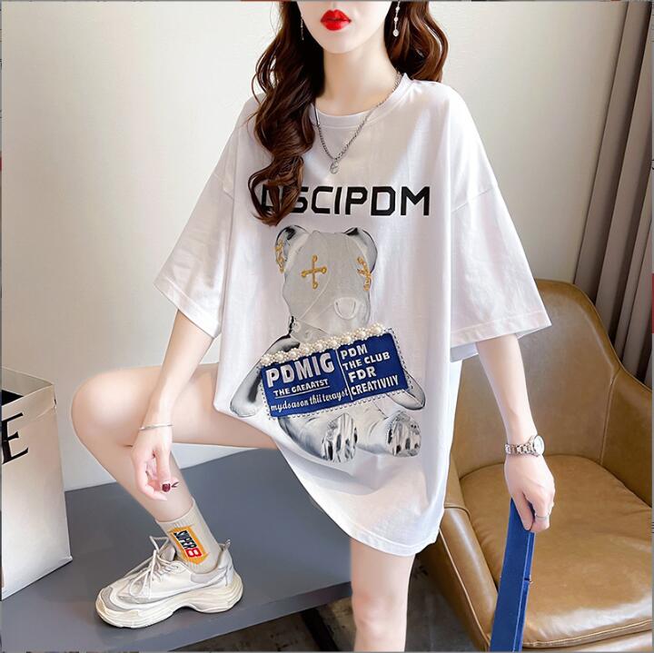 韓国風　女夏新しい　半袖Tシャツ， 気質ファッションTシャツ★ Tシャツ★M-X
