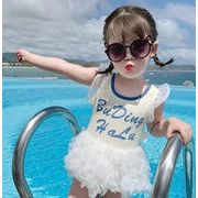 INS 2022夏新作  プール用品   ワンピース水着   水着  女の子   ファッション   韓国風子供服  2色