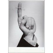 ポストカード モノクロ写真「結ばれた人差し指」