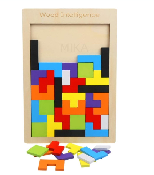木製 テトリスパズル ジグソーパズル 知育玩具  おもちゃ