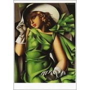 ポストカード アート レンピッカ「緑の服の女」名画 郵便はがき