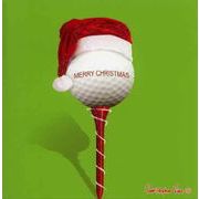 グリーティングカード クリスマス「クリスマスなゴルフボール」メッセージカード