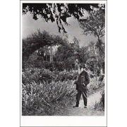 ポストカード モノクロ写真「クロード・モネ」「ジヴェルニーのモネの庭」