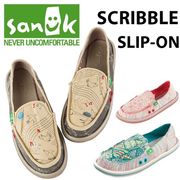 【SANUK】(サヌーク) SCRIBBLE SLIP-ON / レディース シューズ スリッポン 3色