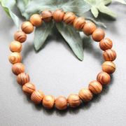 【パワーズウッド】ブレス　高野山参道霊木　杉　霊珠　腕念珠　8mm