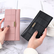 【韓国ファッション】長財布   シンプル オシャレで可愛い  レディース 大容量 カード収納 小銭入れ