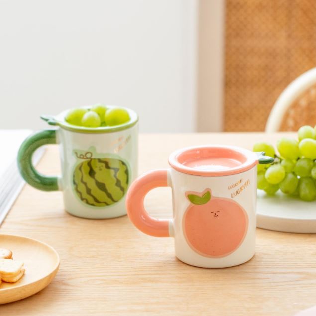 2022  INS 人気 グラス  創意撮影装具   可愛い  果物  置物を飾る  ウォーターカップ   陶器のカップ