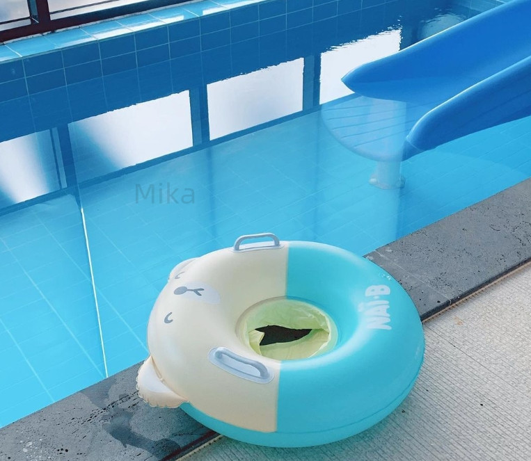水泳用品 INS 新作 可愛い   スイミングサークル 透過性 インフレータブル 2色