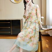 初回送料無料夏の新しいドレス花柄フレンチレトロワンピース人気商品オシャレファッションYF-7129