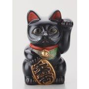 【ご紹介します！安心の日本製！人気のクラフトマンハウスの招き猫】レトロ招猫（黒）