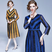 初回送料無料　新作　ドレス　ロングスカート　気質　ファッションワンピース　ワンピース　人気商品