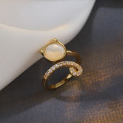 激安    レディース指輪   アクセサリー  復古ファッション   かわいい猫   リング        欧米風