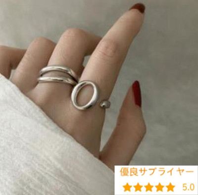 韓国　韓国ファッション　925シルバー リング　アレルギー防止 ハンドメイド 指輪　ハンドメイド