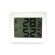 YAZAWA　デジタル温湿度計 ホワイト　DO01WH