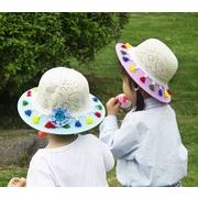人気！ ハワイ 子供服 子供 水着 ハット  帽子 レディース   uvカット 草編み帽子  日除け帽子 紫外線対策