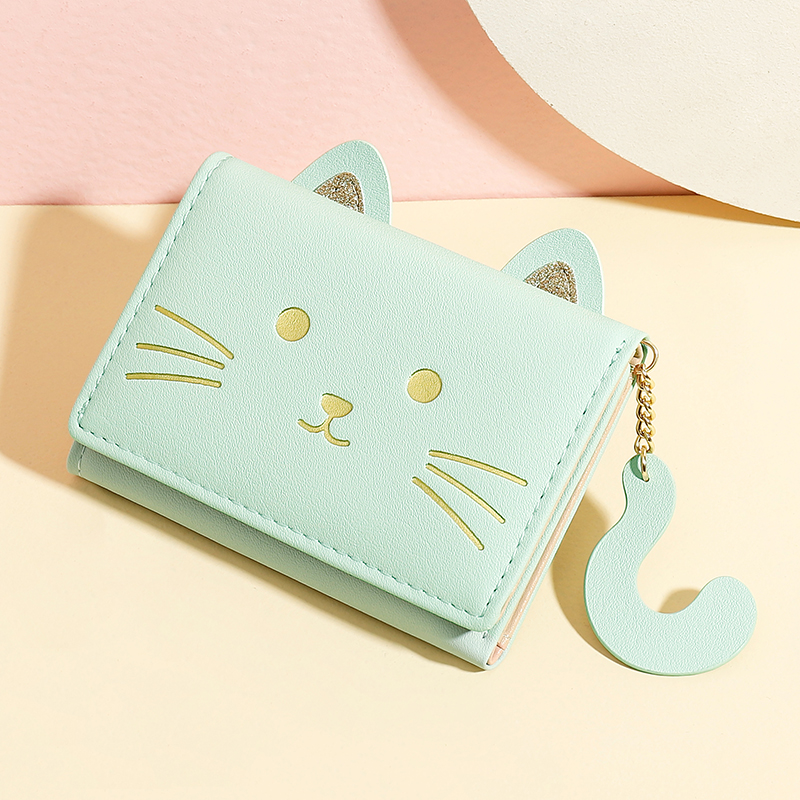 財布 折りたたみ 猫柄 ネコ レディース 可愛い 全5色 多機能 Wallet Women ファッショングッズ 春栄 株式会社 問屋 仕入れ 卸 卸売の専門 仕入れならnetsea