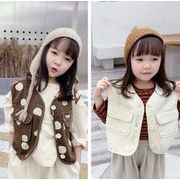 ins　春秋　子供ジレ　子供服　ベスト　重ね着　子供服　カジュアル　可愛い　韓国子供服　レイヤード