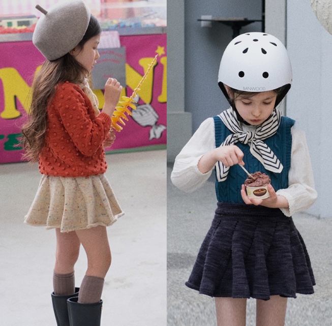ins 2022秋冬新作  かわいい 韓国子供服  ベビー服   ハーフスカート      カジュアル   スカート  XS-L
